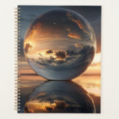 Surreal Reflective Sphere With Sunset Clouds Over Planer (Vorderseite)