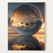 Surreal Reflective Sphere With Sunset Clouds Over Planer (Rückseite)