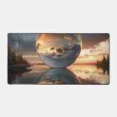 Surreal Reflective Sphere With Sunset Clouds Over Schreibtischunterlage (Vorderseite)