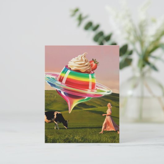 Surreal Regenbogen Sweet Leckerei Postkarte (Stehend Vorderseite)