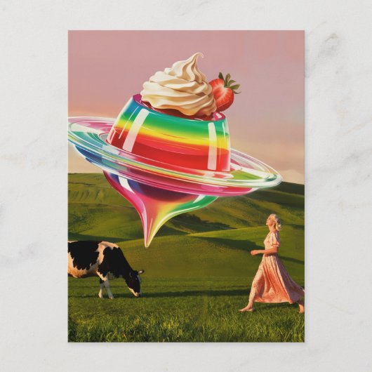 Surreal Regenbogen Sweet Leckerei Postkarte (Vorderseite)
