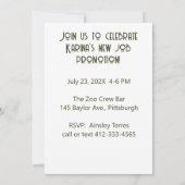 Surreal Retro Euro Typ Party laden Karte (Rückseite)