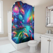 "Surreal River Dreamscape - Vibrant Nature Art" Duschvorhang (Beispiel)