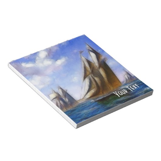 Surreal Sailing Ships Notepad Notizblock (angewinkelt)