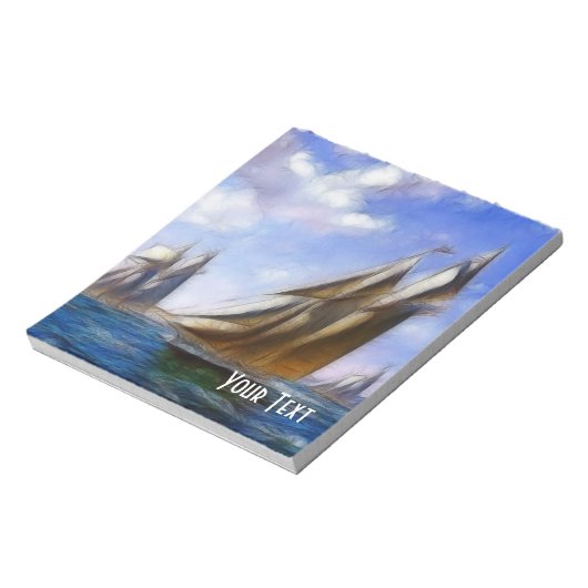 Surreal Sailing Ships Notepad Notizblock (Rotiert)