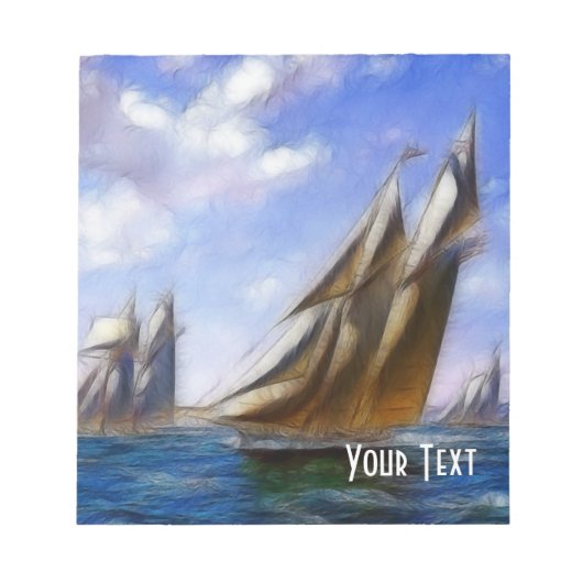Surreal Sailing Ships Notepad Notizblock (Vorderseite)