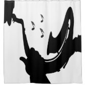 Surreal Saxophon Play Duschvorhang (Vorderseite)