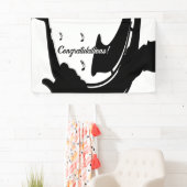 Surreal Saxophon Play Herzlichen Glückwunsch Banner (Insitu)