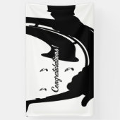 Surreal Saxophon Play Herzlichen Glückwunsch Banner (Vertikal)