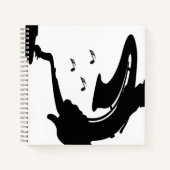 Surreal Saxophon Play Notizblock (Vorderseite)