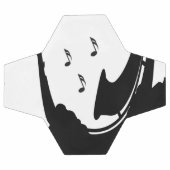 Surreal Saxophon Player Fußball (Flach)