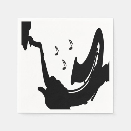 Surreal Saxophon Player Serviette (Vorderseite)