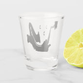 Surreal Saxophon Schnapsglas (Rückseite)