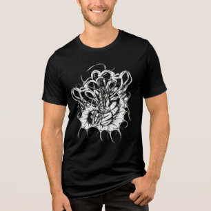 Surreal schreiben Merkwürdige Abstrakte Kunst Graf Tri-Blend Shirt