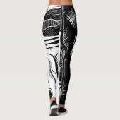 surreal schwarz und weiß leggings (Rückseite)