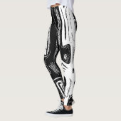 surreal schwarz und weiß leggings (Links)