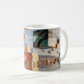 Surreal schwebende Kugeln und Würfel Kaffeetasse (VorderseiteRechts)