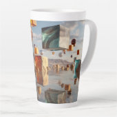 Surreal schwebende Kugeln und Würfel Milchtasse (Rechte Ecke)