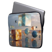 Surreal schwebende Würfel und Kugeln Laptopschutzhülle (Vorderseite Links)