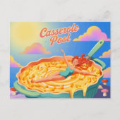 Surreal Schwimmen in einer Kasserolaplatte Postkarte (Vorderseite)