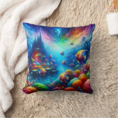 "Surreal Seascape: Aquatic Utopia Curtain" Kissen (Decke)