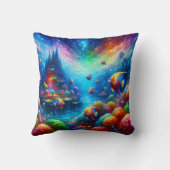 "Surreal Seascape: Aquatic Utopia Curtain" Kissen (Rückseite)