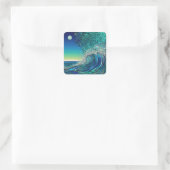 Surreal Seascape Quadratischer Aufkleber (Tasche)