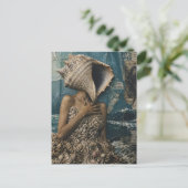 Surreal Seashell Lady Postkarte (Stehend Vorderseite)