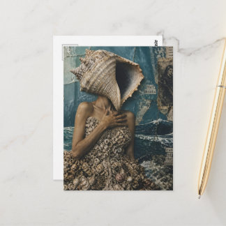 Surreal Seashell Lady Postkarte
