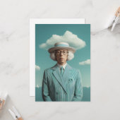 Surreal Seaside Gentleman Portrait Karte (Vorderseite/Rückseite Beispiel)