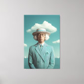 Surreal Seaside Gentleman Portrait Leinwanddruck (Vorderseite)