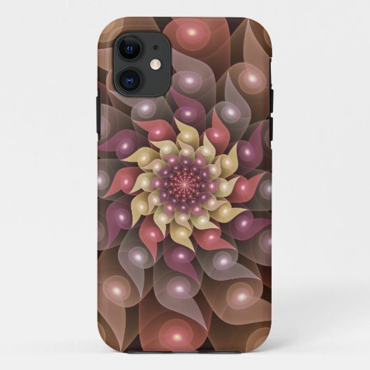 Surreal Shiny Blume Modernes Abstraktes Fraktal Ku Case-Mate iPhone Hülle (Rückseite)