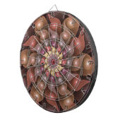 Surreal Shiny Blume Modernes Abstraktes Fraktal Ku Dartscheibe (Vorderseite rechts)