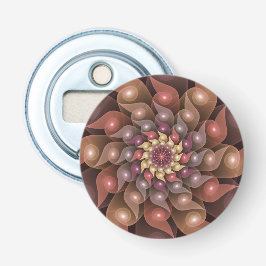 Surreal Shiny Blume Modernes Abstraktes Fraktal Ku Flaschenöffner