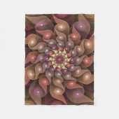 Surreal Shiny Blume Modernes Abstraktes Fraktal Ku Fleecedecke (Vorderseite)