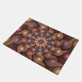 Surreal Shiny Blume Modernes Abstraktes Fraktal Ku Fußmatte (Schrägansicht)