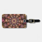 Surreal Shiny Blume Modernes Abstraktes Fraktal Ku Gepäckanhänger (Vorderseite horizontal)