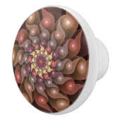 Surreal Shiny Blume Modernes Abstraktes Fraktal Ku Keramikknauf (Rechts)