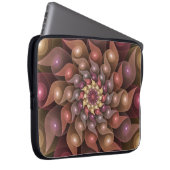 Surreal Shiny Blume Modernes Abstraktes Fraktal Ku Laptopschutzhülle (Vorne Rechts)