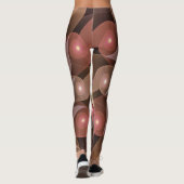 Surreal Shiny Blume Modernes Abstraktes Fraktal Ku Leggings (Rückseite)