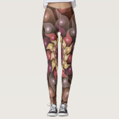 Surreal Shiny Blume Modernes Abstraktes Fraktal Ku Leggings (Vorderseite)