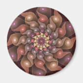 Surreal Shiny Blume Modernes Abstraktes Fraktal Ku Magnet (Vorne)