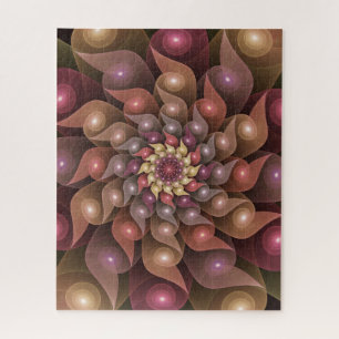 Surreal Shiny Blume Modernes Abstraktes Fraktal Ku Puzzle