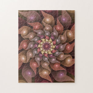 Surreal Shiny Blume Modernes Abstraktes Fraktal Ku Puzzle