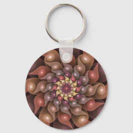 Surreal Shiny Blume Modernes Abstraktes Fraktal Ku Schlüsselanhänger