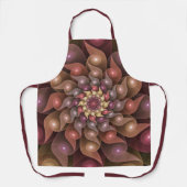 Surreal Shiny Blume Modernes Abstraktes Fraktal Ku Schürze (Vorderseite)