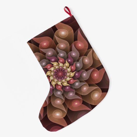 Surreal Shiny Blume Modernes Abstraktes Fraktal Na Großer Weihnachtsstrumpf (Rückseite (Hängend))