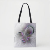Surreal Shy Beauty Modernes Abstraktes Fraktal Kun Tasche (Vorderseite)