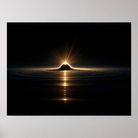 Surreal Silhouette Falling into Colorful Cosmic Vo Poster (Vorne)