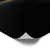 Surreal Silhouette fällt in bunte kosmische Stimme Poster (Ecke)